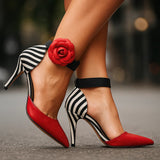 Blommiga eleganta pumps