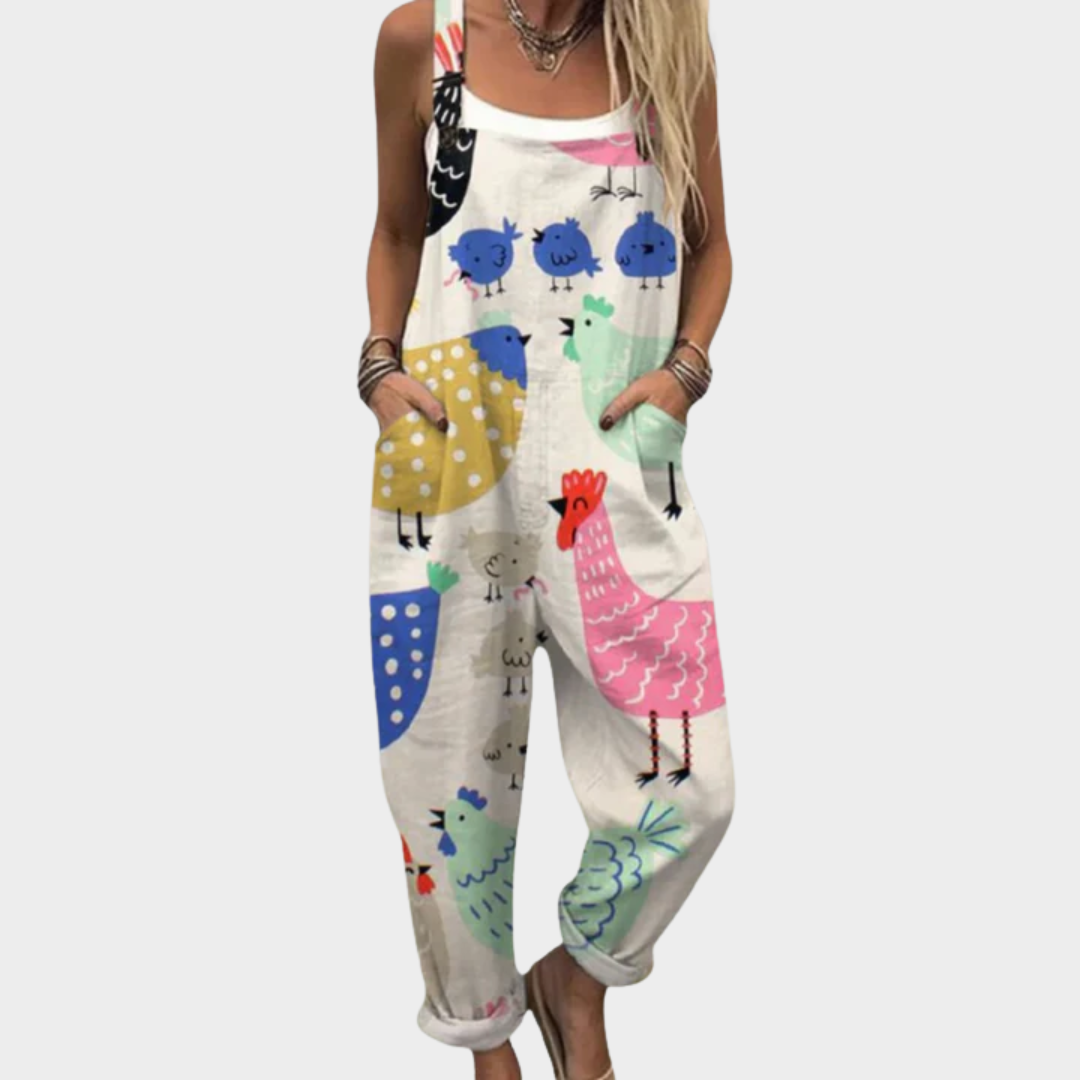 Olivia | Mönstrad bekväm jumpsuit