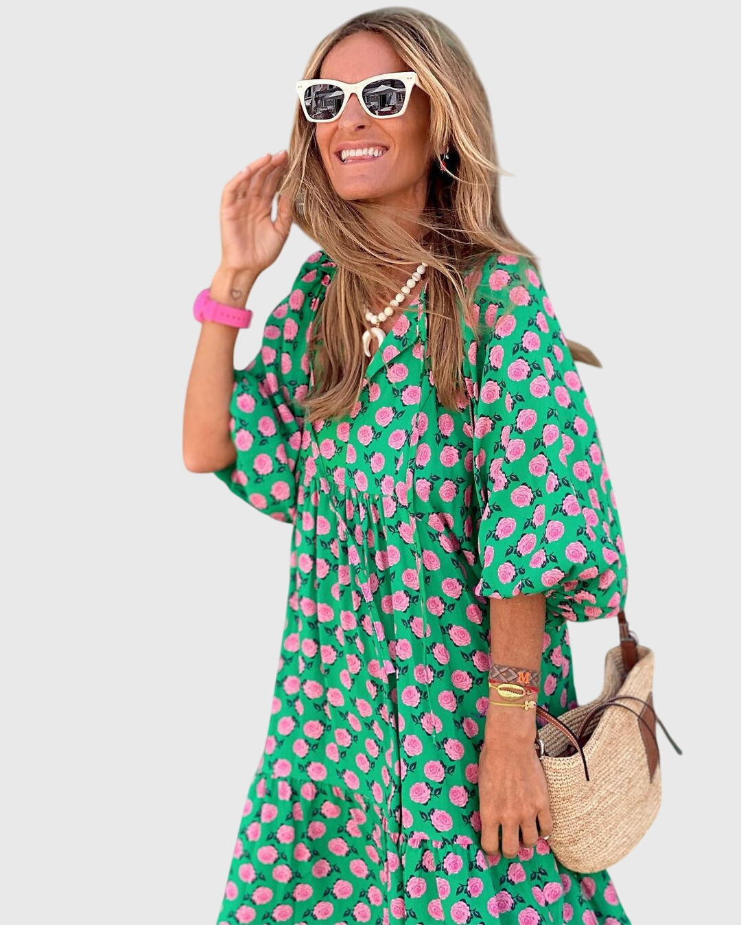 Produktbild – Sarah – Boho Maxi Klänning