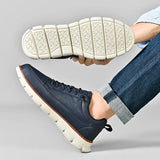Stödjande sneakers i läder
