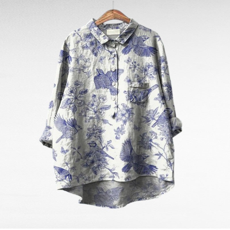 Lucie | Elegant blommig blus, 1+1 på köpet
