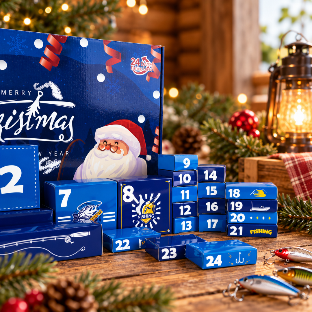 JuleFiske™ fiskeadventskalender – 24 fisketillbehör – bild 7
