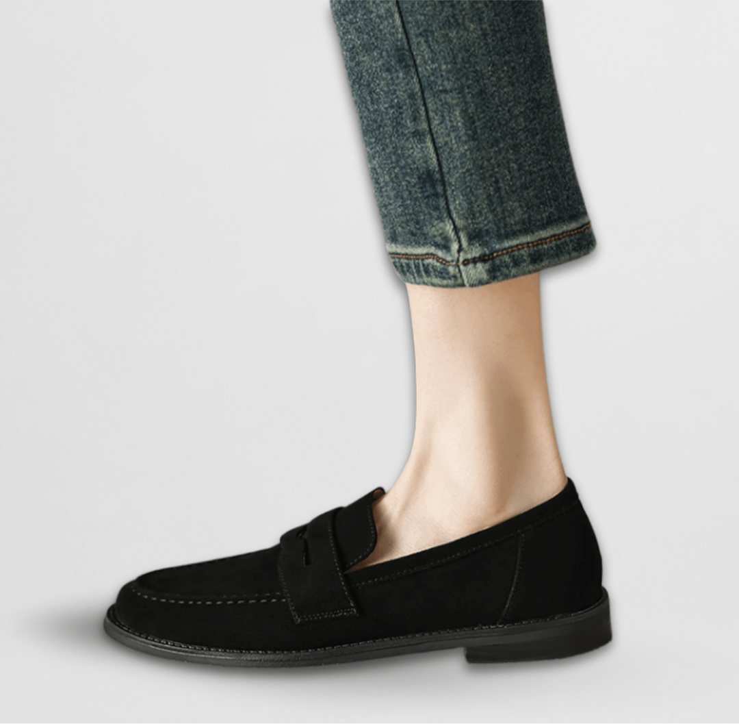 Élise | Retroloafers i mocka