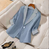 Produktbild – Gillian – Elegant Knappar Framsidan Långärmad Kontors Blazer Kappa