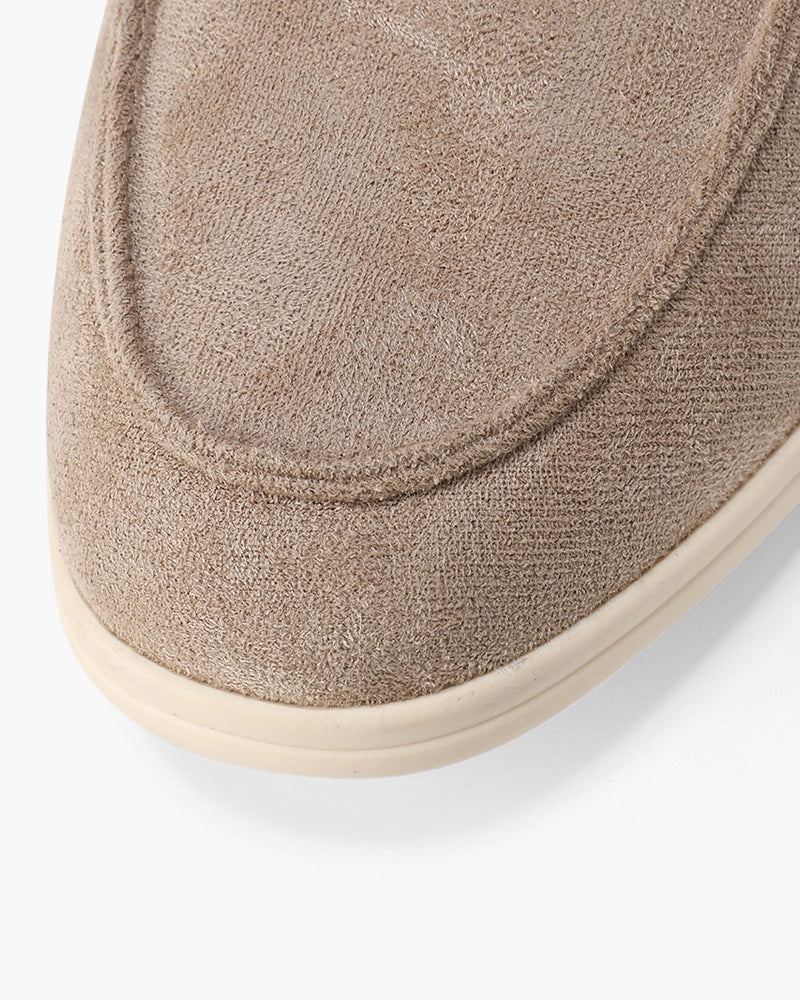 Loafers i läder och mocka
