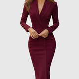 Produktbild – Seleneva – Elegant Skräddarsydd Midi Klänning