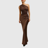 Produktbild – Elara – Satin Asymmetrisk Aftonklänning