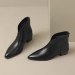 Eleganta ankelboots i läder