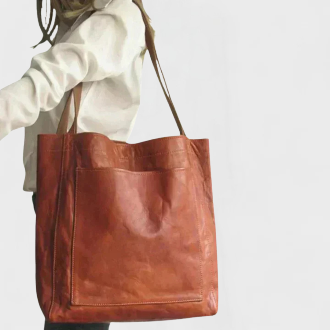 Produktbild – Monica – Stilren läderväska