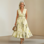 Produktbild – Emma – Damens Flowy Ärm-lös Sommar Maxi Klänning