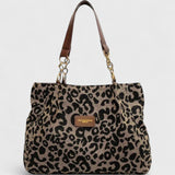 Leona | Shoppingväska i canvas med leopardmönster
