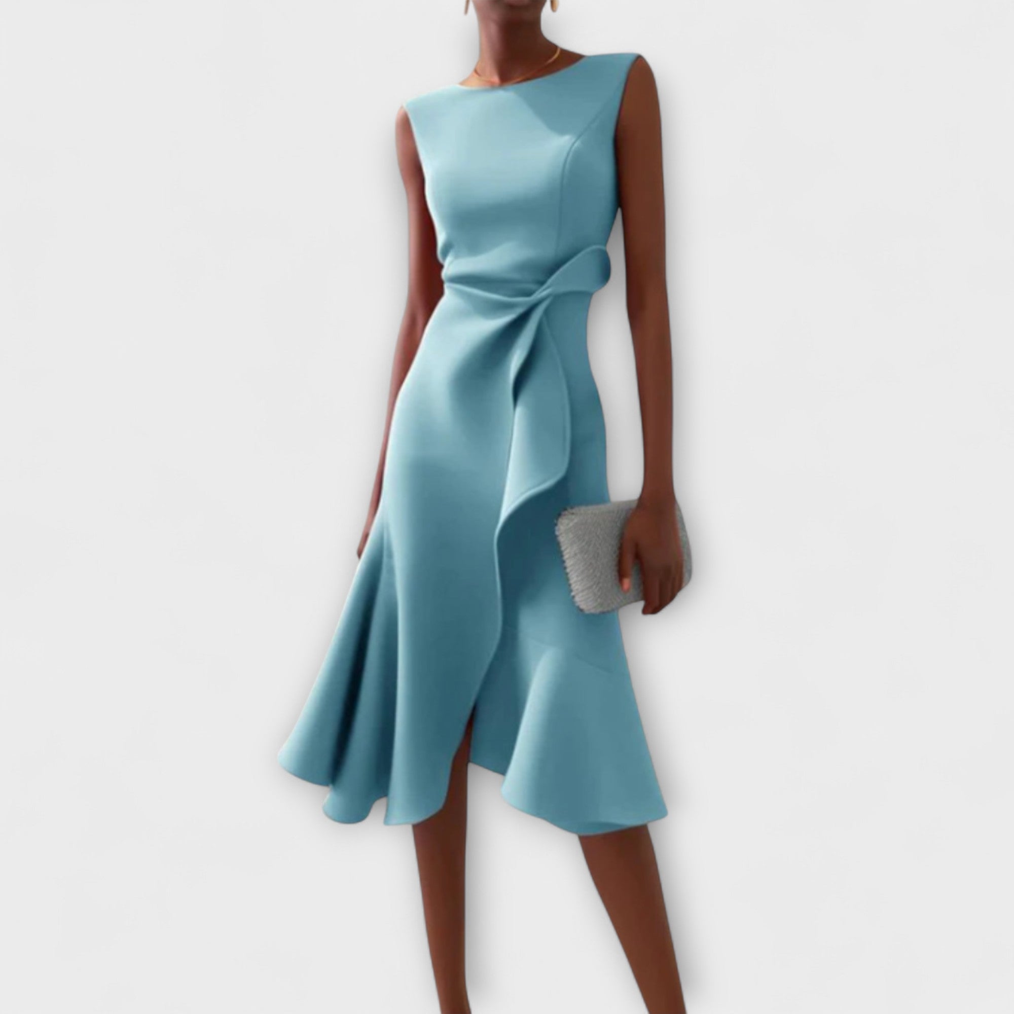 Produktbild – Eleanor – Draperad Asymmetrisk Midiklänning För Dam