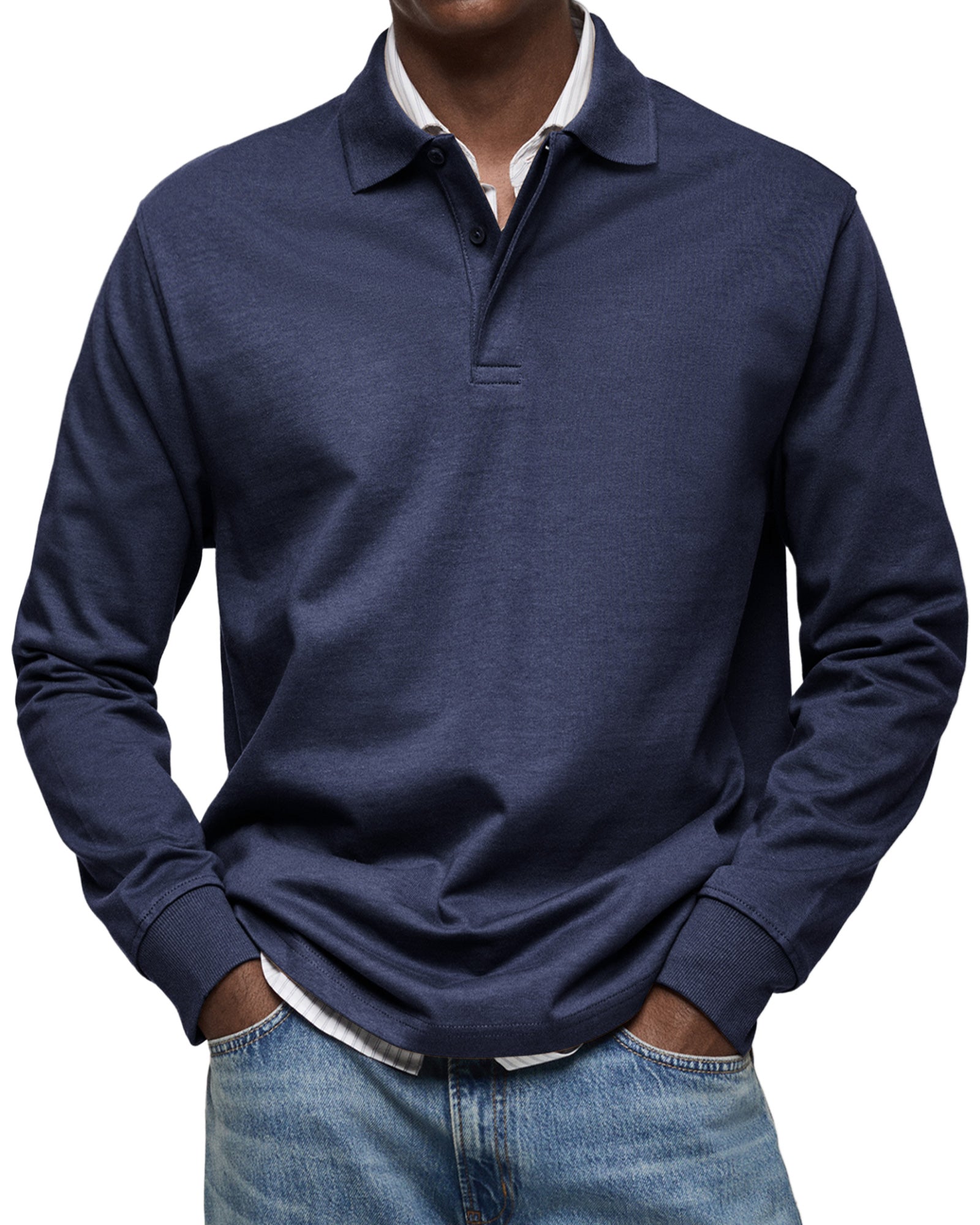 Louis | Elegant långärmad pikétröja