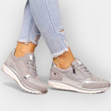 Sneakers med anatomisk passform och dragkedja