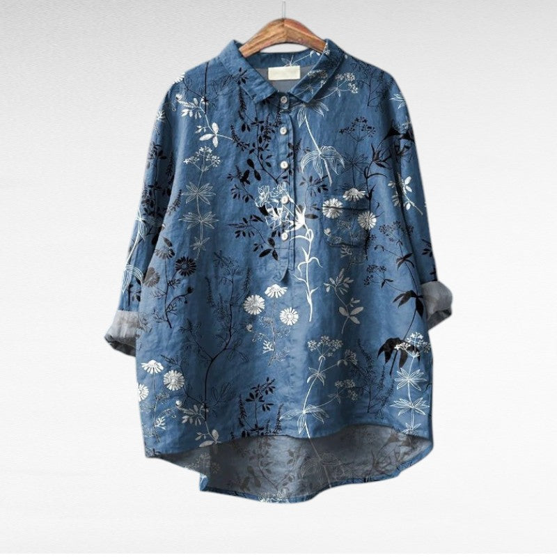 Lucie | Elegant blommig blus, 1+1 på köpet