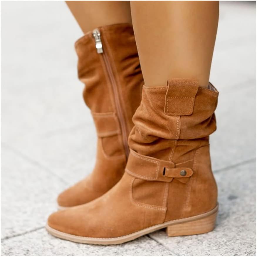 Produktbild – Skyler – Snygga Knähöga Mockaboots