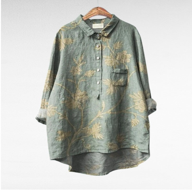Lucie | Elegant blommig blus, 1+1 på köpet