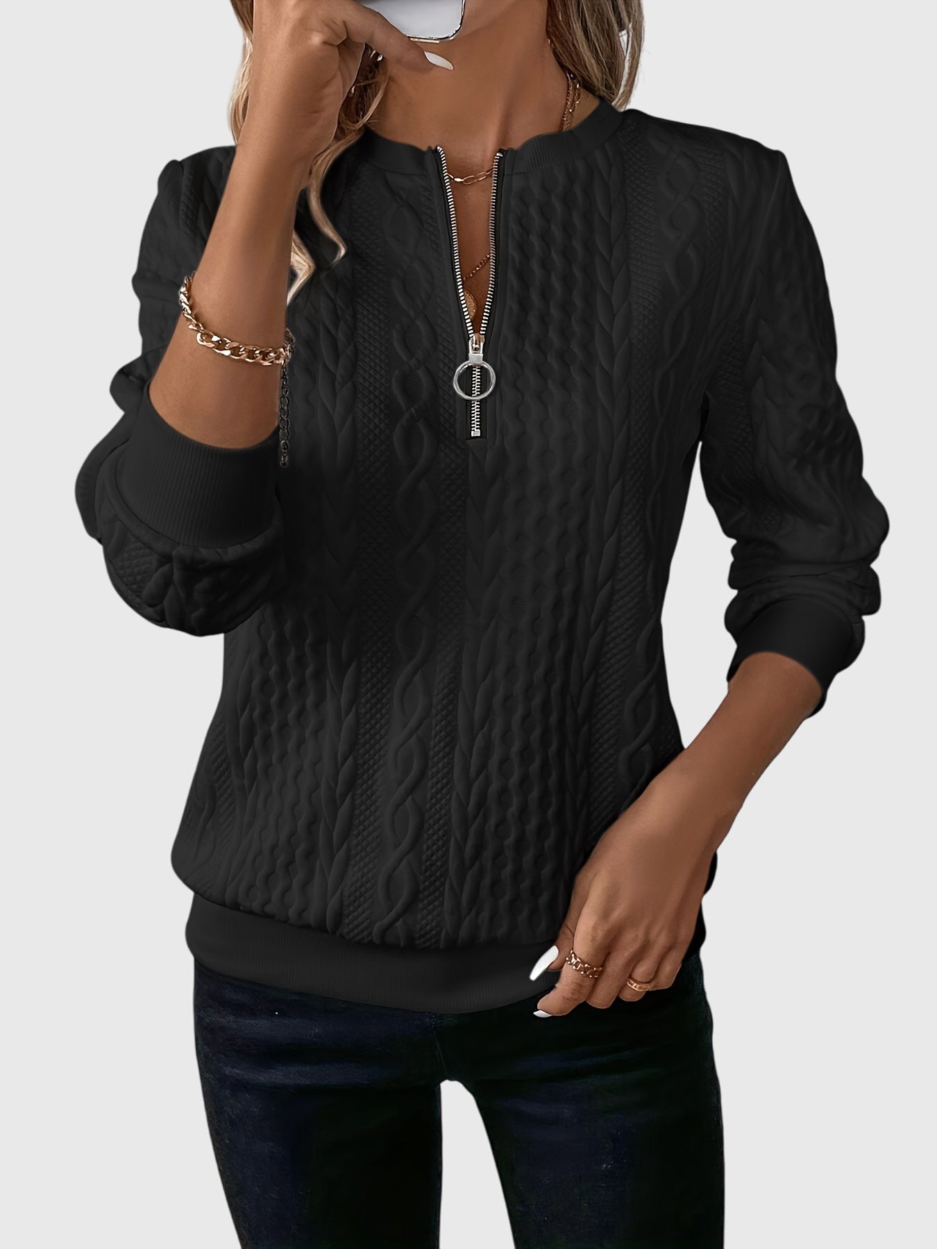 Produktbild – Nora – Med dragkedja blus