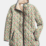 Amélie | Quiltad jacka med blommig gobelänglook