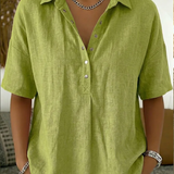 Willow | Blus med krage och knappar