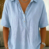 Willow | Blus med krage och knappar