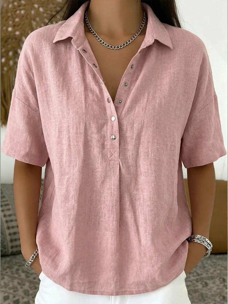 Willow | Blus med krage och knappar