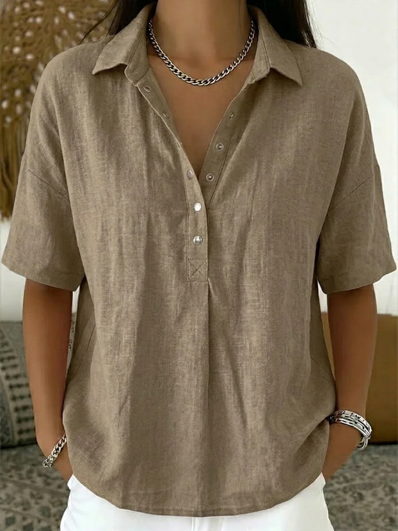 Willow | Blus med krage och knappar