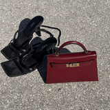 Amélia | Elegant mini-väska i vinrött läder