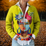 Produktbild – Anna – Konsttryckt Cardigan