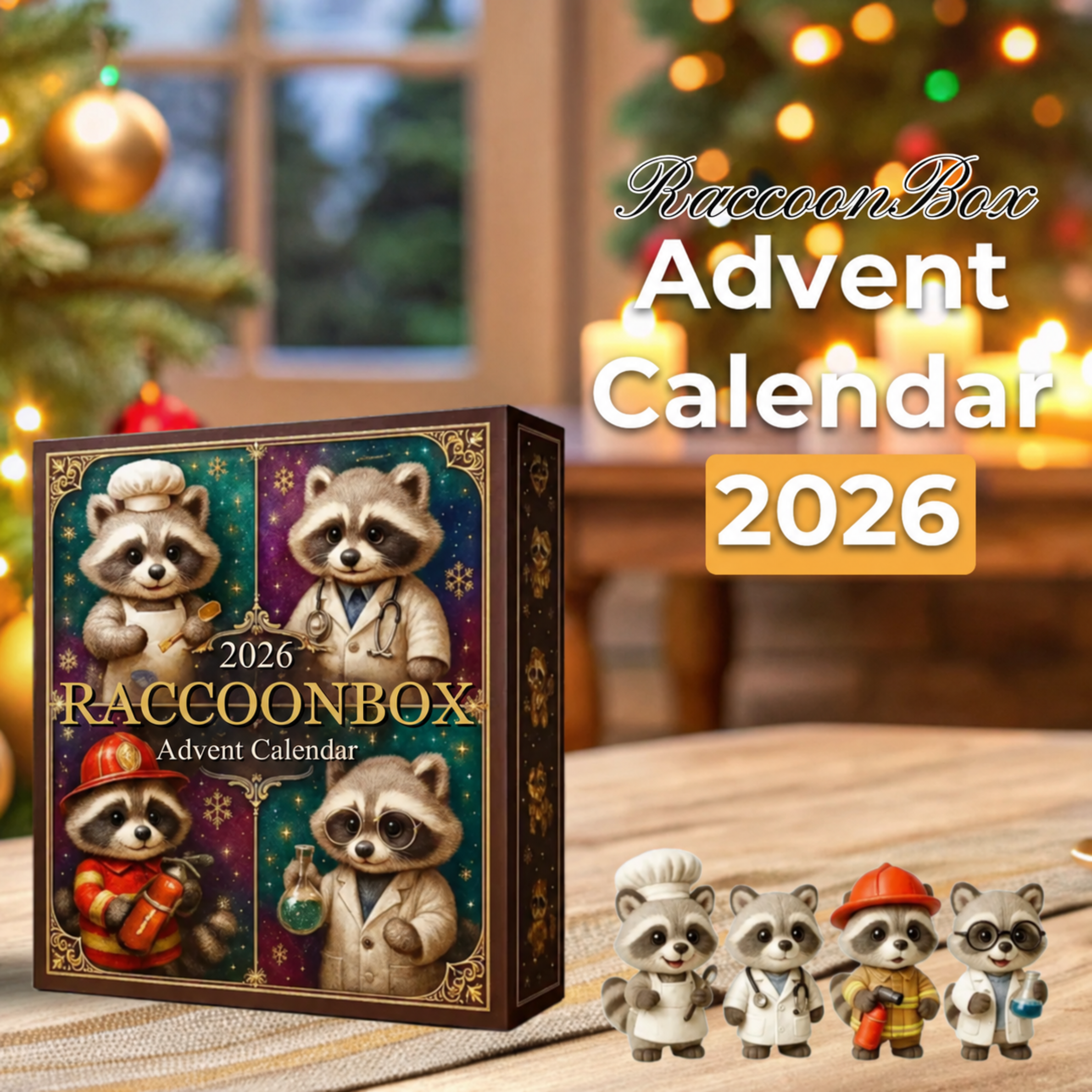 RaccoonBox™ adventskalender – 24 tvättbjörnsöverraskningar – bild 1