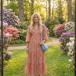 Chloé | Geometriskt mönstrad midiklänning med volanger