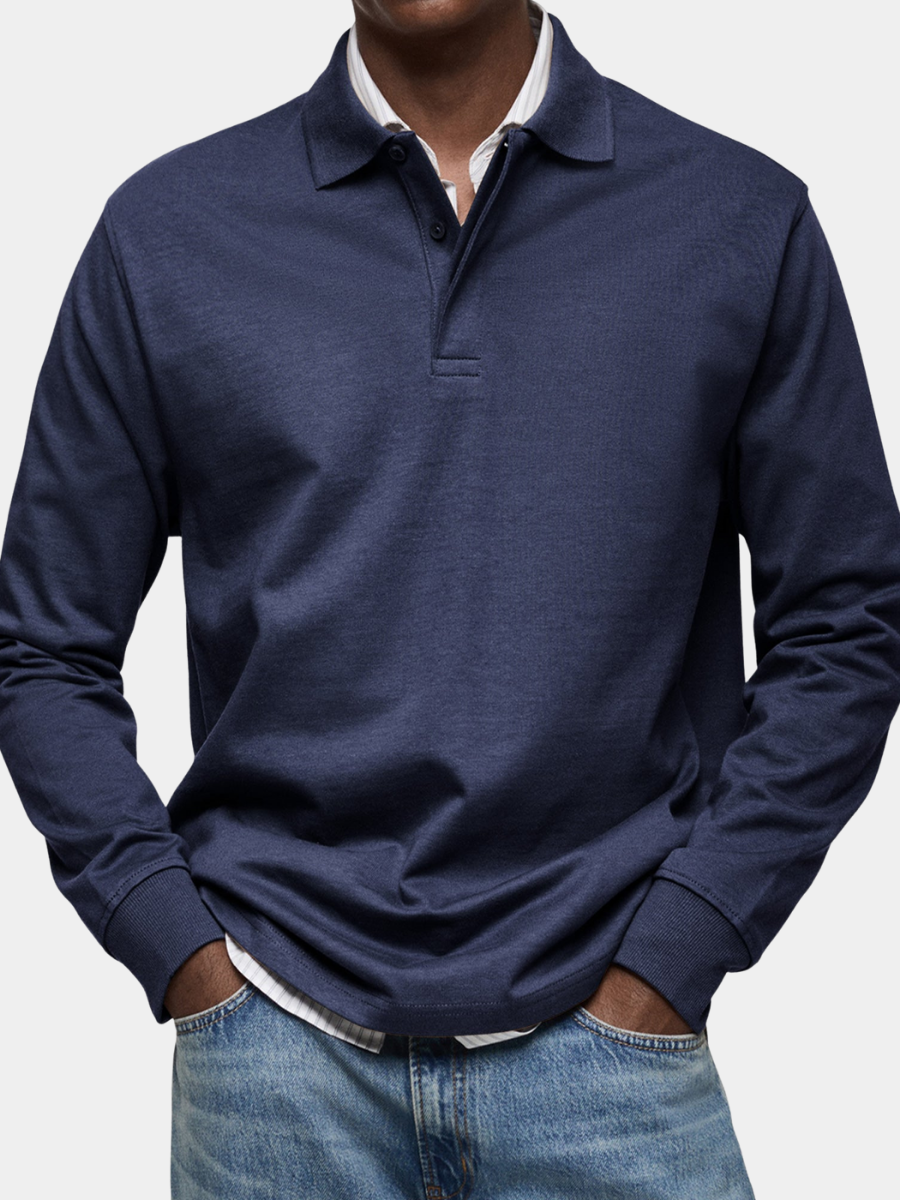 Louis | Elegant långärmad pikétröja