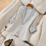 Produktbild – Gillian – Elegant Knappar Framsidan Långärmad Kontors Blazer Kappa