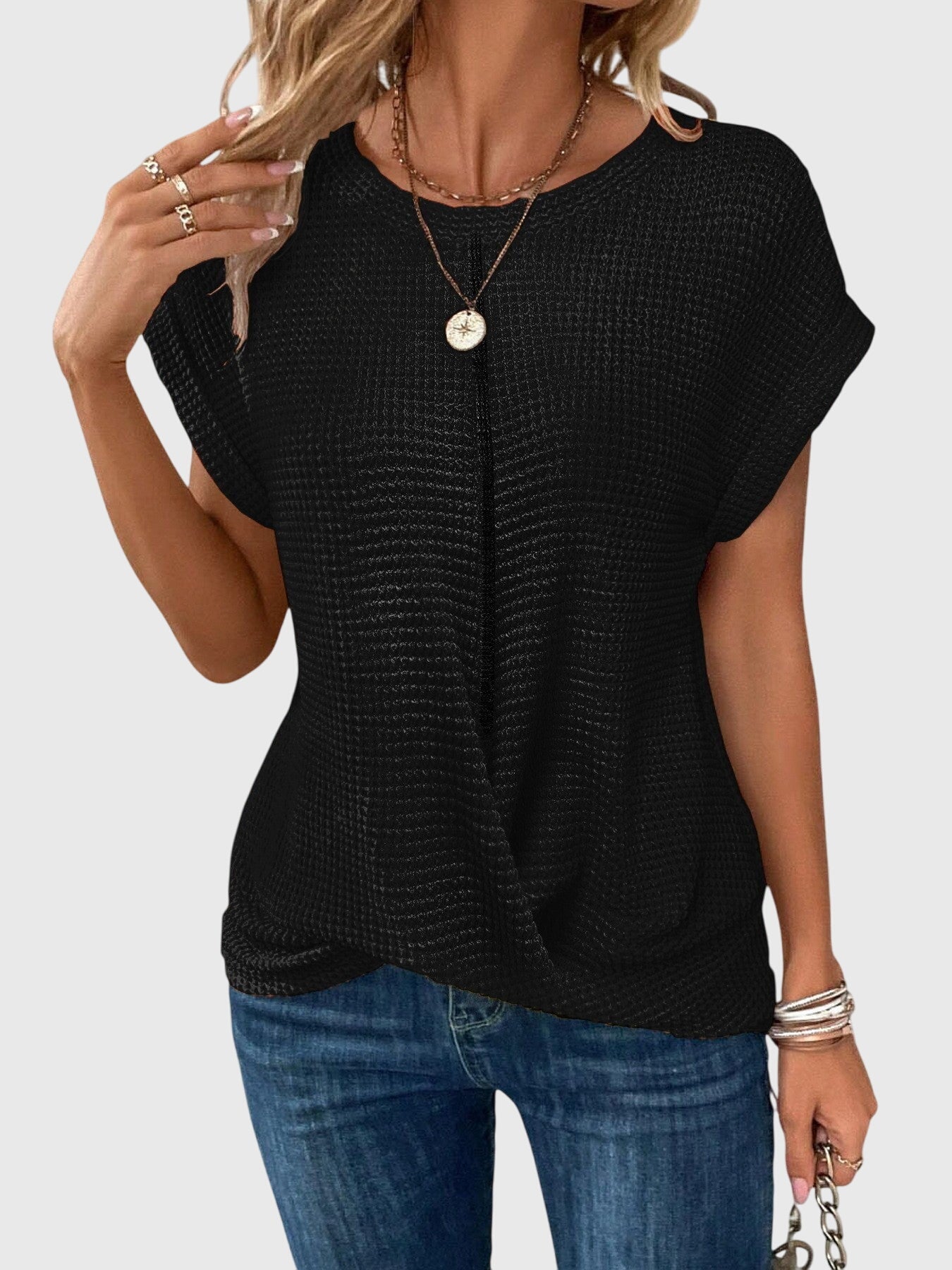 Produktbild – Isa – Elegant rundhalsad blus