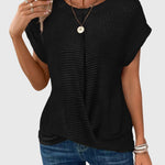 Produktbild – Isa – Elegant Blus Med Rund Halsringning