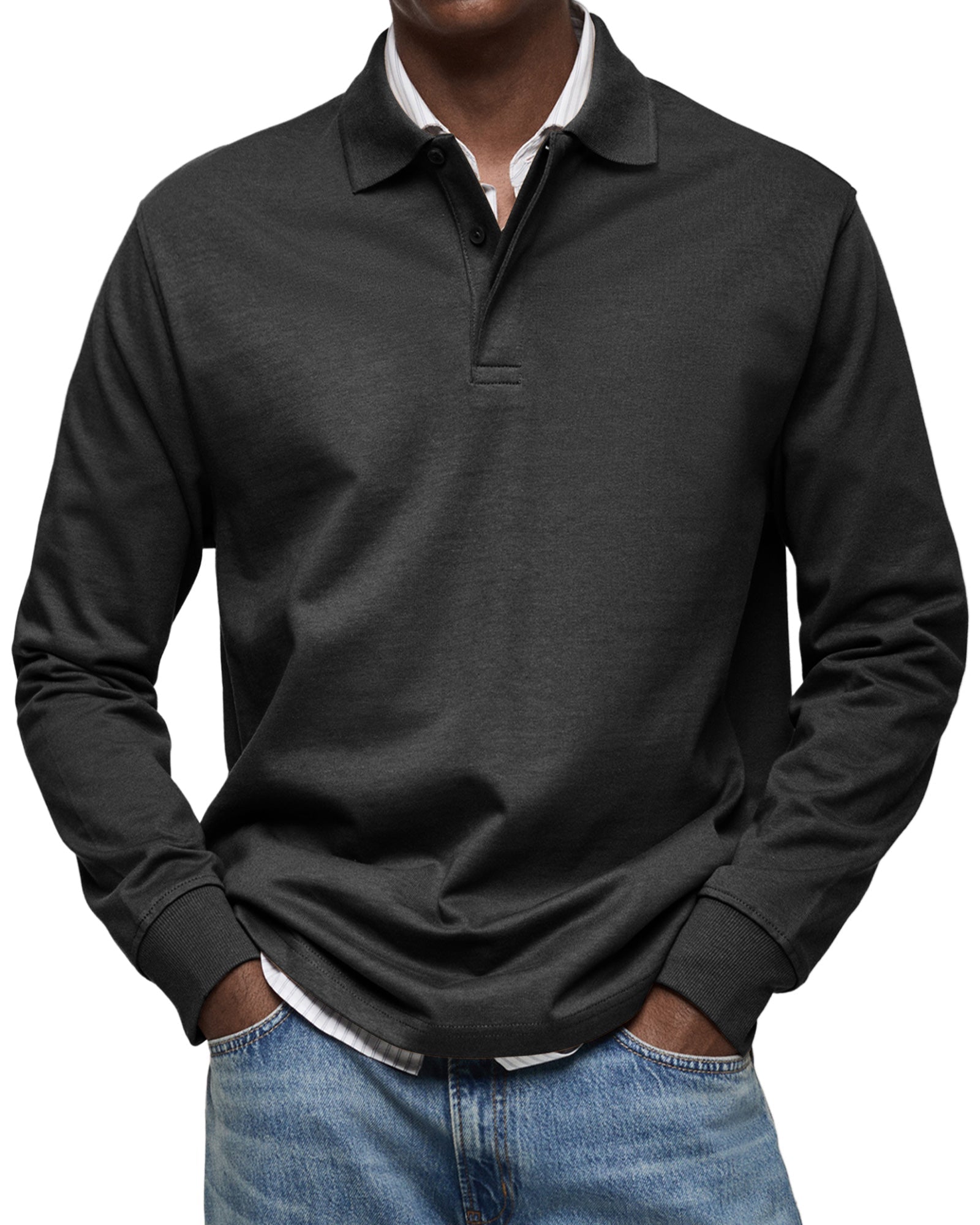 Louis | Elegant långärmad pikétröja