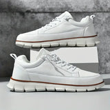 Stödjande sneakers i läder