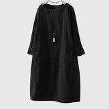 Produktbild – Grace – Avslappnad Corduroy Midi Klänning