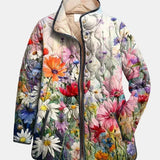 Manon | Quiltad jacka med ängsblommor