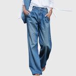 Produktbild – Ava – Högkvalitativa Jeans Med Vida Ben