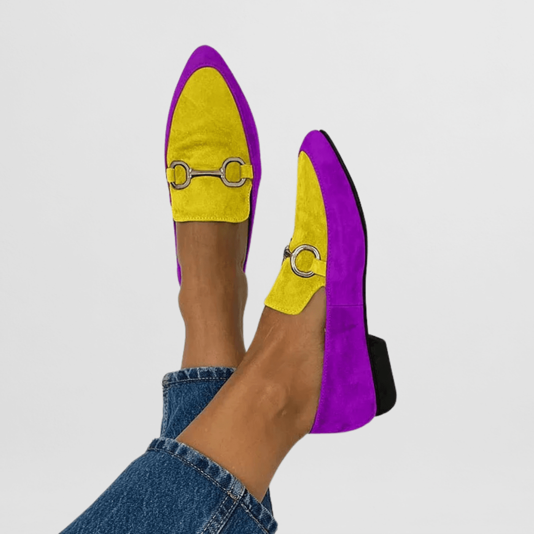 Juliette | Färgstarka loafers i mocka