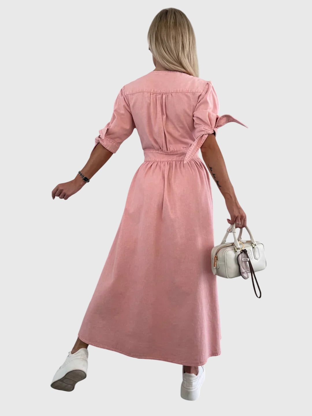 Produktbild – Sophia – Elegant Denim Klänning