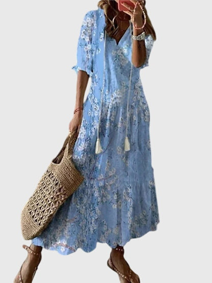 Produktbild – Amalia – Boho Vintage Sommarklänning