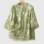 Produktbild – Nellie – Elegant Topp Med Broderade Blommor