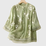 Produktbild – Nellie – Elegant Topp Med Broderade Blommor