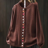 Michèle | Cardigan med färgade knappar