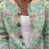 Christine | Grön blommig cardigan