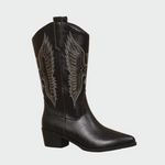 Västerländska cowboyskor i skinn