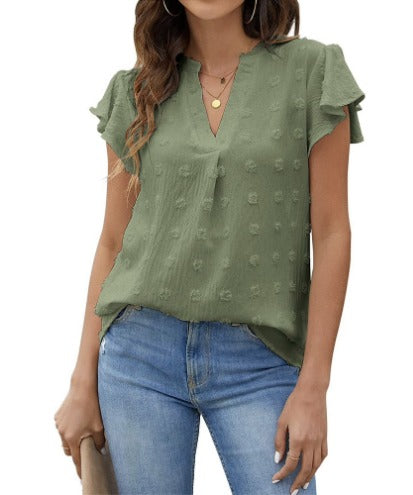 Kari | Elegant patchworkblus med volanger