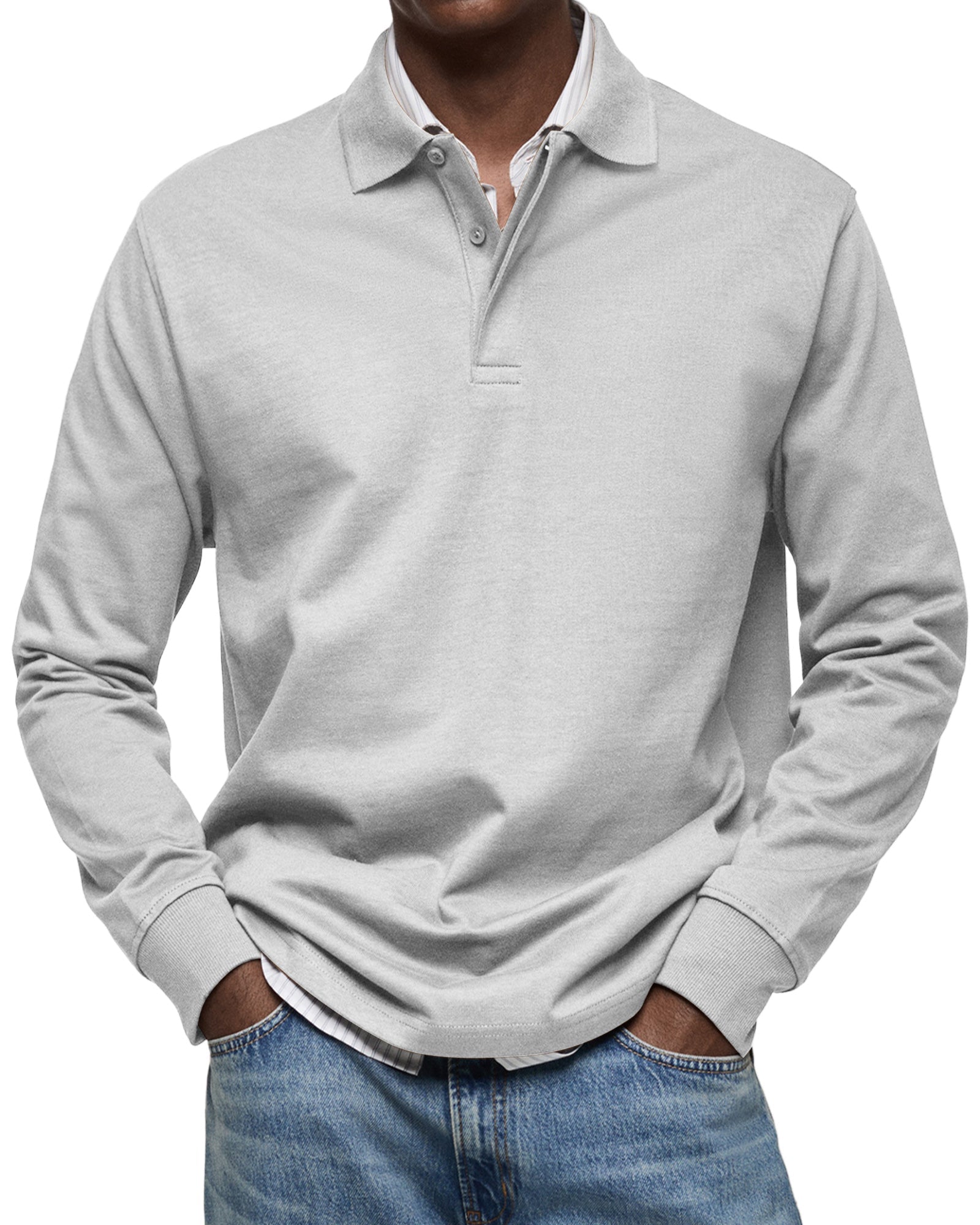 Louis | Elegant långärmad pikétröja